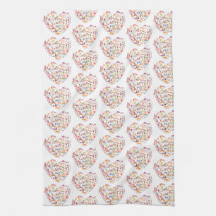 Manicurist Nail Technician Tool Heart Tea Towel