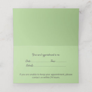 Manicurist Pedicurist Nail Salon Services Appointment Card