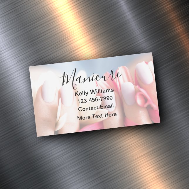 Manicurist Theme Manicure Magnetic Business Cards (Creator Uploaded)
