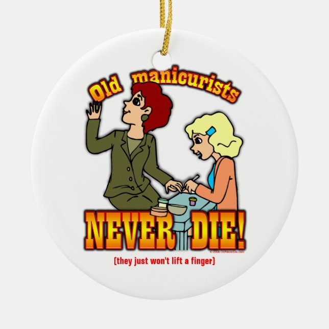 Manicurists Ceramic Tree Decoration (Front)