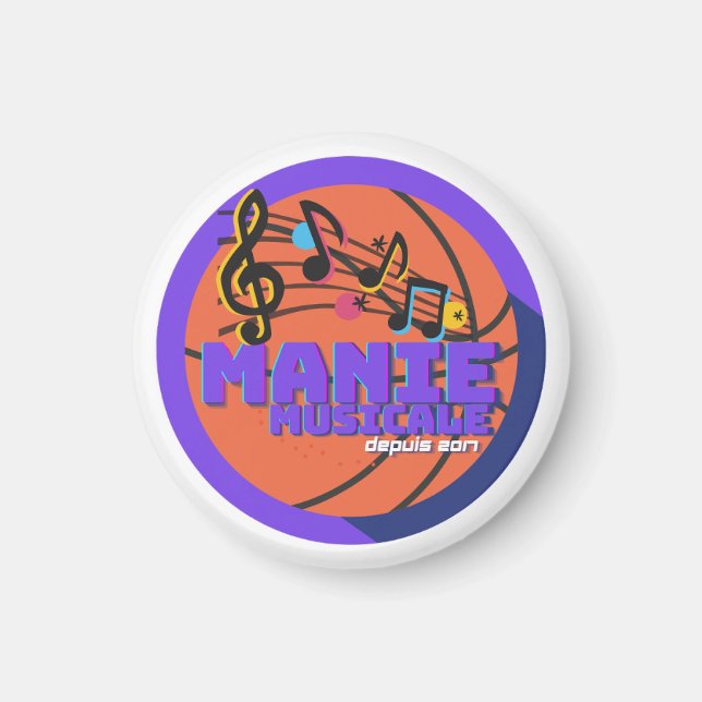 Manie Musicale Button Magnet (Front)