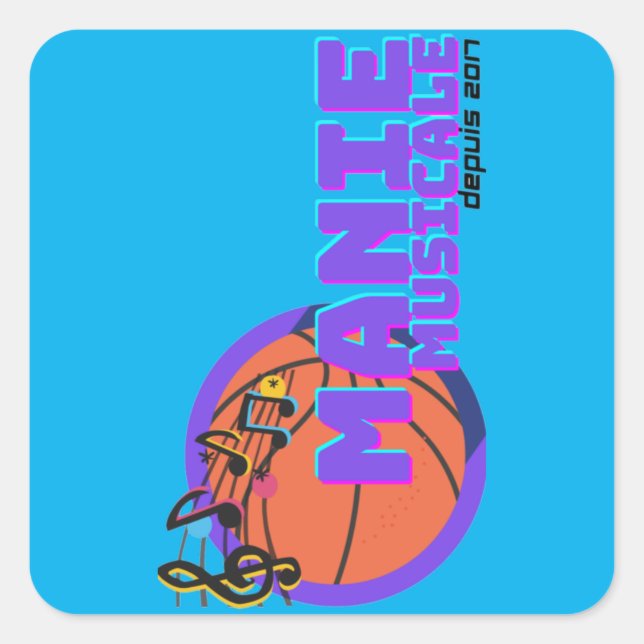 Manie Musicale square stickers (Front)
