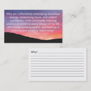 Manifest Abundance By Asking Why Business Card