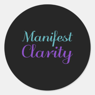 Manifest Clarity Purple Suicide Prevention Awarene Classic Round Sticker