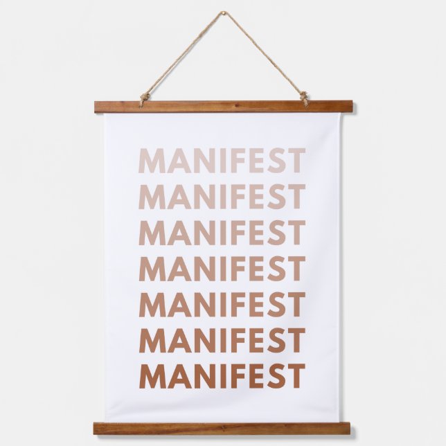 Manifest Gradient Flow Wood Topped Wall Tapestry (Front)