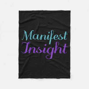 Manifest Insight Suicide Prevention Design Fleece Blanket