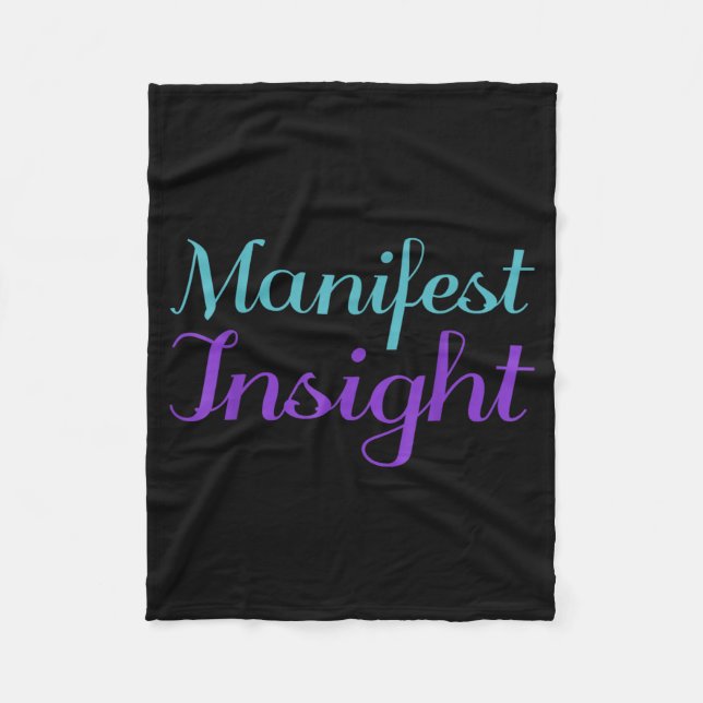 Manifest Insight Suicide Prevention Design Fleece Blanket (Front)