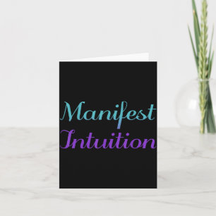 Manifest Intuition Suicide Prevention Awareness Card