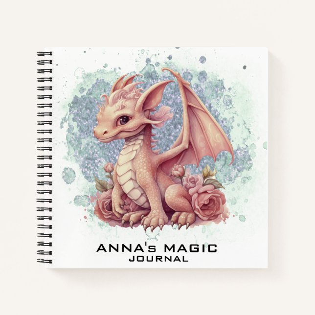 *~* Manifest Law Attraction Cute Baby Dragon AP85 Notebook (Front)