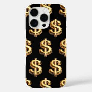 Manifest Money Gold Dollar Sign Bling iPhone 16 Pro Case