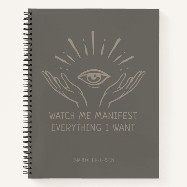 Manifest Mystical Journal, Law of Attraction  Notebook (Front)