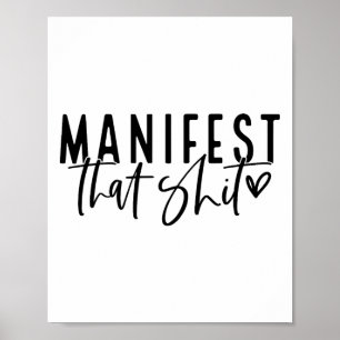 Manifest That Attraction Law Spiritual Yoga Medita Poster