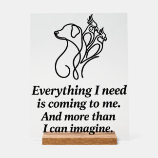 Manifestation Affirmation Acrylic Desk Sign