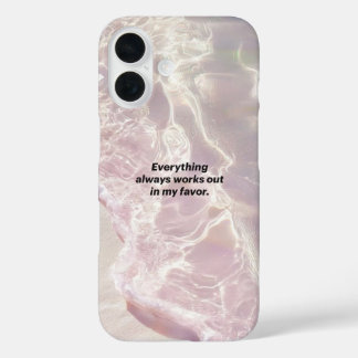 Manifestation Affirmation Graphic iPhone 16 Case