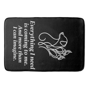 Manifestation Affirmation Quote Bath Mat