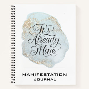 *~* Manifestation Glitter Blue Manifest  AP85 Notebook