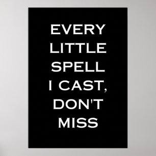 Manifestation Magic Black Quote, Minimalist Design Poster