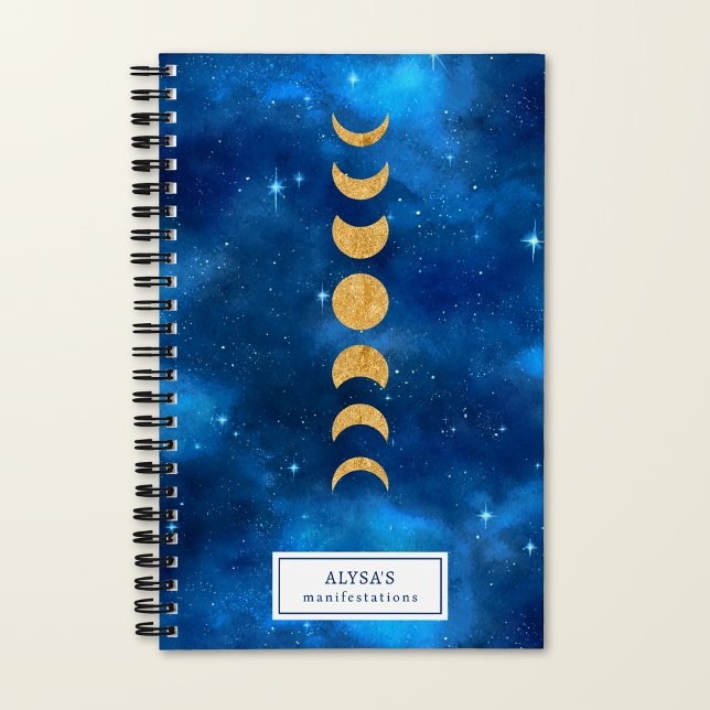 Manifestation Personalised Moon Phase Celestial Notebook (Creator Uploaded)