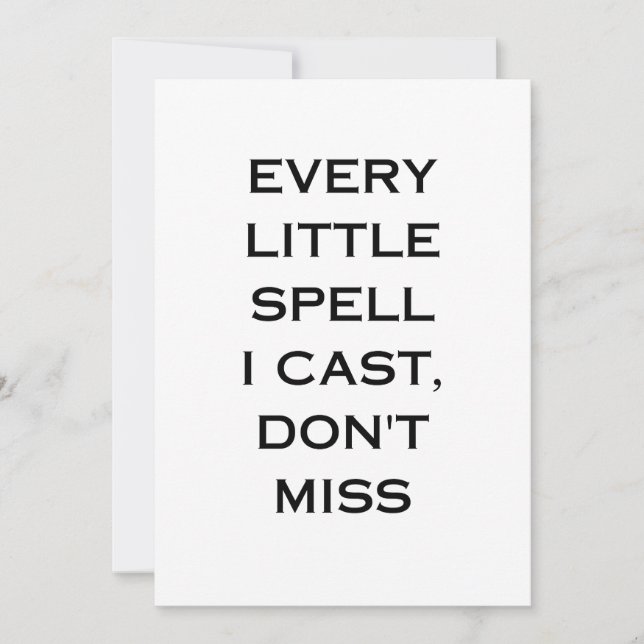 Manifestation Quote Typography Design Invitation (Front)