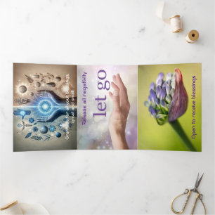 Manifestations, open to receive Tri-Fold holiday card