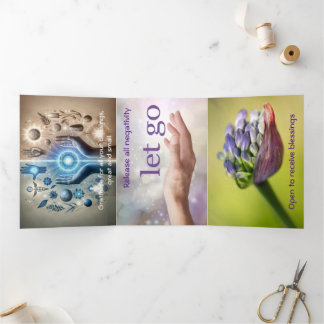 Manifestations, open to receive Tri-Fold holiday card