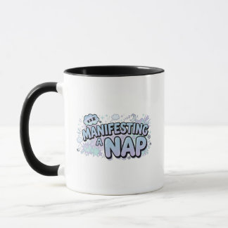Manifesting a Nap Funny Pastel Retro Sleepy Mug