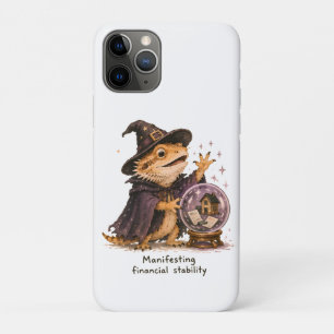 Manifesting Financial Stability Bearded Dragon Art iPhone 11 Pro Case