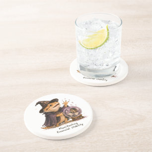 Manifesting Financial Stability Bearded Dragon Art Coaster