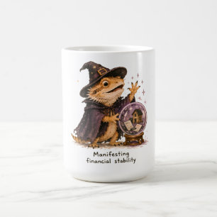 Manifesting Financial Stability Bearded Dragon Art Coffee Mug