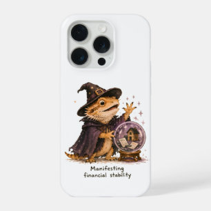 Manifesting Financial Stability Bearded Dragon Art iPhone 15 Pro Case