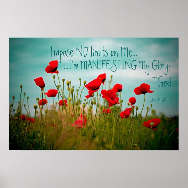 Manifesting glory bible verse Isaiah 60:1-2 poster (Front)