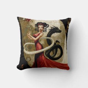 Manifesting Intention Occult Dark Witchy AI Art Cushion