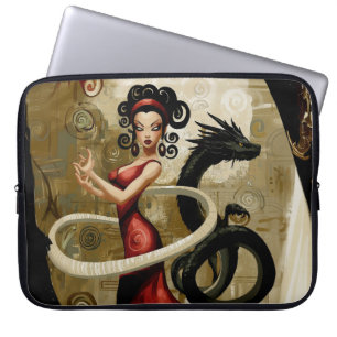 Manifesting Intention Occult Dark Witchy AI Art Laptop Sleeve