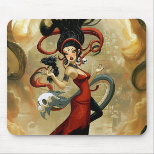 Manifesting Intention Occult Dark Witchy AI Art Mouse Pad