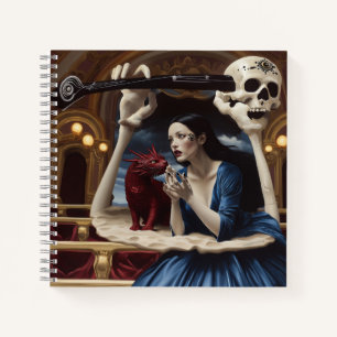 Manifesting Intention Occult Dark Witchy AI Art Notebook