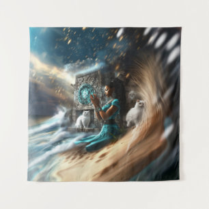 Manifesting Intention Occult Dark Witchy AI Art Tapestry