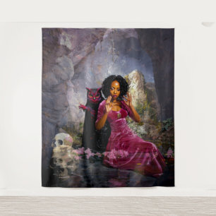 Manifesting Intention Occult Dark Witchy AI Art Tapestry