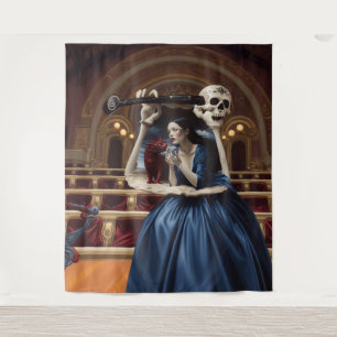 Manifesting Intention Occult Dark Witchy AI Art Tapestry