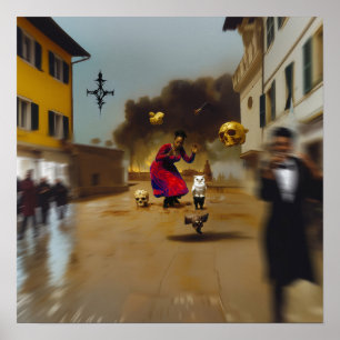 Manifesting Intention Witchy AI Art Matte Value Poster