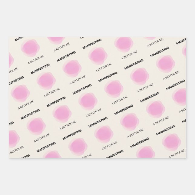 Manifesting, Manifestation, Positive Spiritual  Wrapping Paper Sheet (Front)