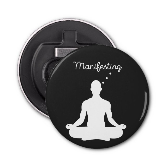 Manifesting Meditation Visual for Positive Vibes a Bottle Opener (Front)