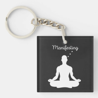 Manifesting Meditation Visual for Positive Vibes a Key Ring