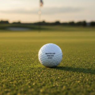 "Manifesting Straight Shots" Mindset Humor Gift Golf Balls