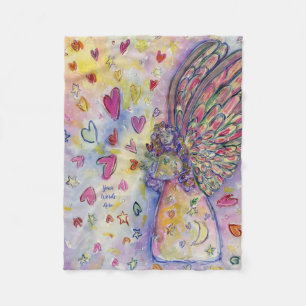 Manifesting Universe Angel Custom Fleece Blankets