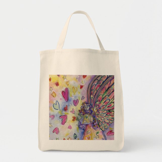 Manifesting Universe Guardian Angel Art Tote Bags (Front)