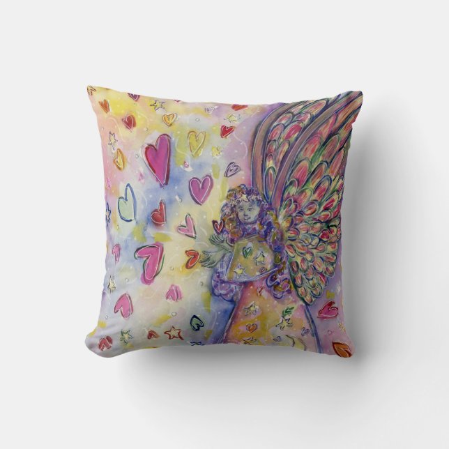 Manifesting Universe Guardian Angel Throw Pillow (Front)
