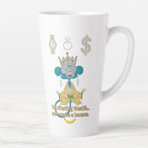 Manifesting Wealth Monkey zen art Latte Mug