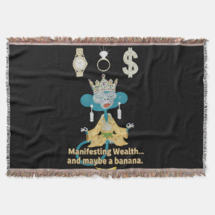 manifesting wealth throw blanket