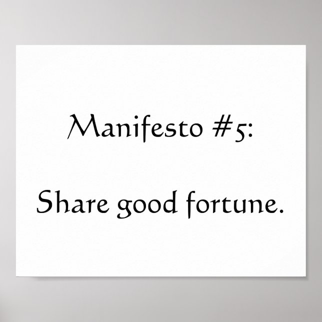 Manifesto #5 poster (Front)