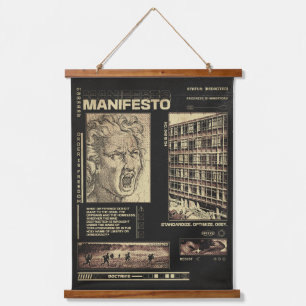 Manifesto - Brutalist Design Hanging Tapestry
